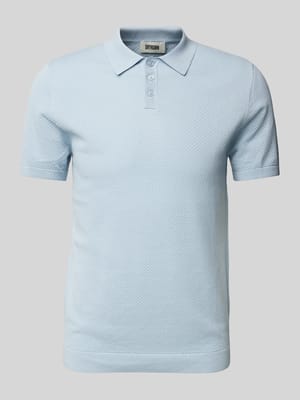 Slim Fit Poloshirt mit Strukturmuster Modell 'TRITON' Shop The Look MANNEQUINE