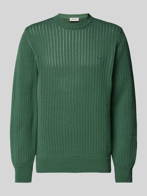 Strickpullover mit Logo-Patch Modell 'CALEN' Shop The Look MANNEQUINE