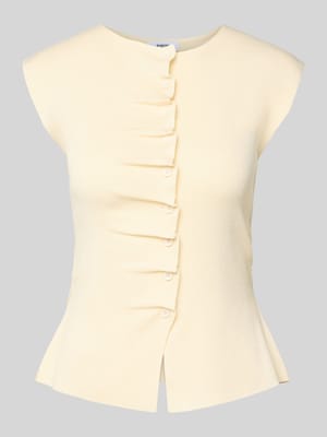 Gebreid shirt met ruches, model 'PAGNI' Shop The Look MANNEQUINE