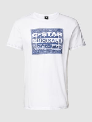T-Shirt aus Baumwolle mit Label-Detail Modell 'Bandana' Shop The Look MANNEQUINE