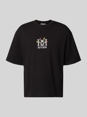 Oversized Fit T-Shirt mit Logo-Stitching Shop The Look MANNEQUINE