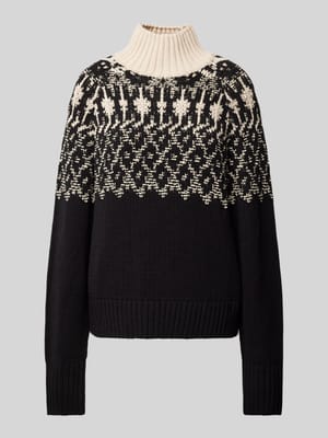 Gebreide pullover met opstaande kraag Shop The Look MANNEQUINE