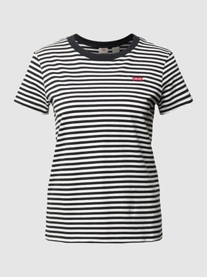 T-Shirt aus Baumwolle mit Streifenmuster  Shop The Look MANNEQUINE