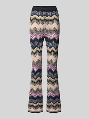 Flared Hose aus Viskose-Mix im Allover-Look Shop The Look MANNEQUINE