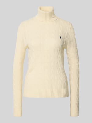 Sweter z dzianiny o kroju regular fit z mieszanki bawełny i kaszmiru Shop The Look MANNEQUINE