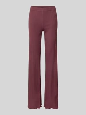 Flared stoffen broek met structuurmotief, model 'Lyle' Shop The Look MANNEQUINE