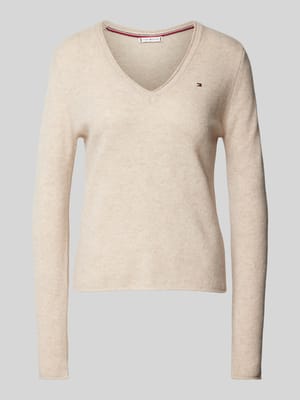 Wollen pullover met logostitching Shop The Look MANNEQUINE