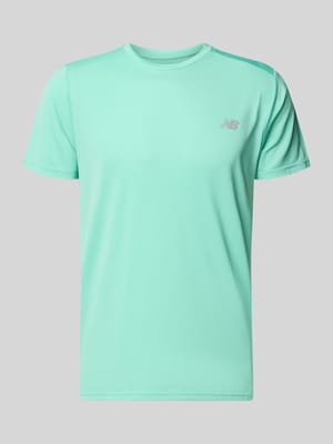 Funktionsshirt mit Rundhalsausschnitt und Logo Shop The Look MANNEQUINE