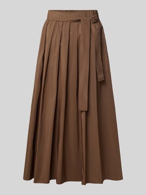 Uitlopende midirok met tailleriem Shop The Look MANNEQUINE