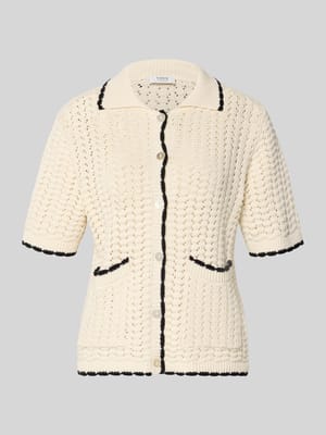 kardigan o kroju regular fit z perforowaniem model 'Muno' Shop The Look MANNEQUINE