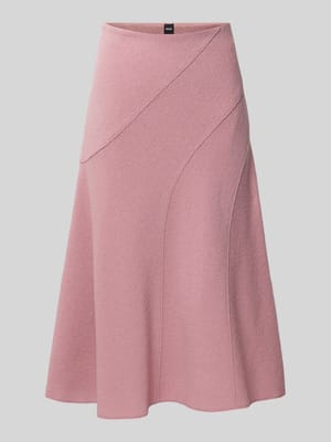 Spódnica o linii A z żywej wełny parzonej model ‘VICENA’ Shop The Look MANNEQUINE