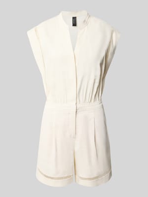 Jumpsuit aus Leinen-Mix mit Loch-Stickerei Shop The Look MANNEQUINE