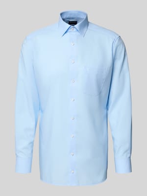 Regular fit vrijetijdsoverhemd met logostitching, model 'New' Shop The Look MANNEQUINE