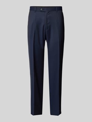 Slim Fit Anzughose mit Bügelfalten Modell 'SILVIO' Shop The Look MANNEQUINE