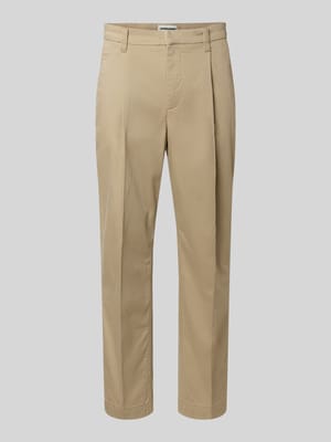 Regular Fit Chino aus Baumwoll-Mix Modell 'TAAMIR PLEATED' Shop The Look MANNEQUINE