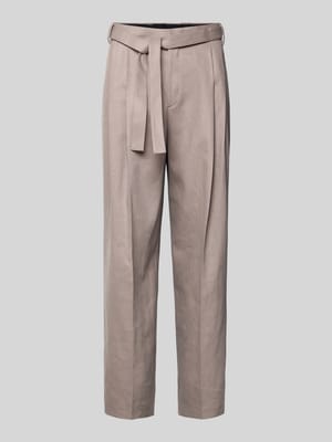 Spodnie o kroju regular fit o szerokości z mieszanki konopi i lyocellu model 'FEDIX244F1X' Shop The Look MANNEQUINE