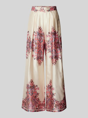 Wide Leg Stoffhose mit Paisley-Muster Modell 'Mana' Shop The Look MANNEQUINE