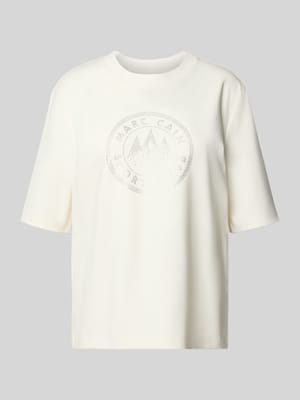 T-shirt met katoen en strass-steentjes Shop The Look MANNEQUINE