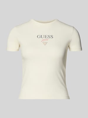 Koszulka z logo i okrągłym dekoltem Shop The Look MANNEQUINE