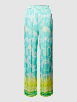 Spodnie z wiskozy z nadrukiem na całej powierzchni Shop The Look MANNEQUINE