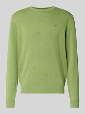 Strickpullover mit gerippten Abschlüssen Shop The Look MANNEQUINE