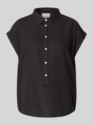 Regular fit blouse van een mix van linnen en viscose met knoopsluiting Shop The Look MANNEQUINE