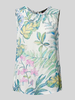 Blousetop van viscose met bloemenmotief Shop The Look MANNEQUINE