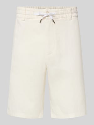 Tapered Chinoshorts aus Leinen-Mix Modell 'DS_3S' Shop The Look MANNEQUINE