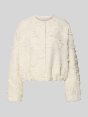 Kurtka z okrągłym dekoltem i frędzlami Shop The Look MANNEQUINE