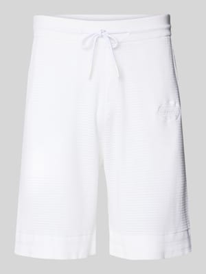 Sweatshorts met labelstitching, model 'Heritage' Shop The Look MANNEQUINE