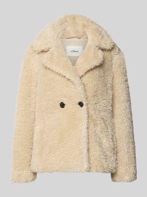 Relaxed Fit Teddyfell-Jacke mit Reverskragen Shop The Look MANNEQUINE
