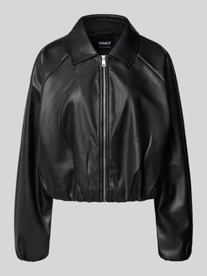 Regular fit bomberjack in leerlook, model 'SARAMY' Shop The Look MANNEQUINE