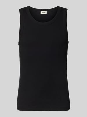Top aus Feinripp mit Rundhalsausschnitt Modell 'NATHAN' Shop The Look MANNEQUINE