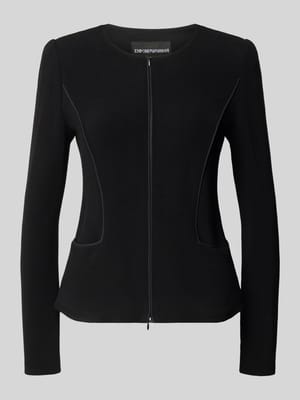 Slim Fit Blazer aus Viskose-Mix mit Zweiwege-Reißverschluss Shop The Look MANNEQUINE