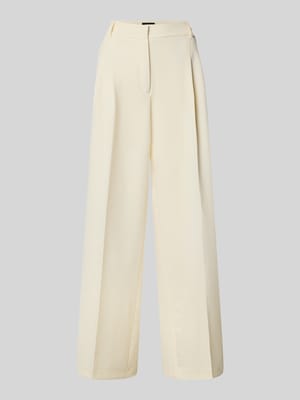 Regular fit bandplooibroek met wijde pijpen Shop The Look MANNEQUINE