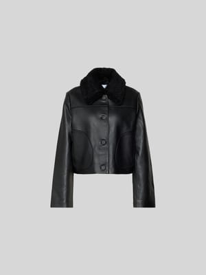 Cropped Jacke mit Umlegekragen Shop The Look MANNEQUINE