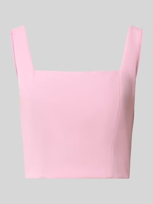 Cropped top met carré-halslijn en ritssluiting aan de achterkant Shop The Look MANNEQUINE