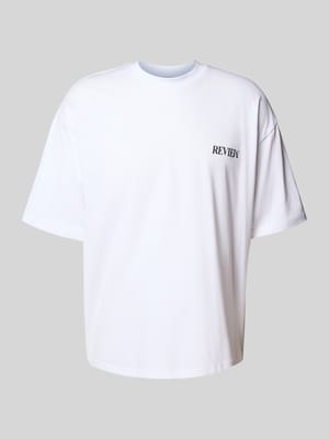 T-Shirt mit überschnittenen Schultern Shop The Look MANNEQUINE