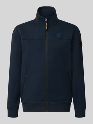 Sweatjacke mit Label-Patches und Stehkragen Shop The Look MANNEQUINE