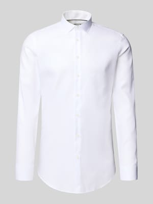 Slim Fit Business-Hemd mit Kentkragen Shop The Look MANNEQUINE