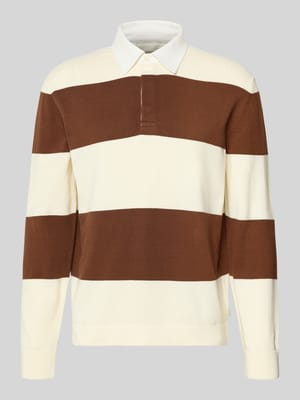 Regular Fit Poloshirt mit Streifenmuster Shop The Look MANNEQUINE