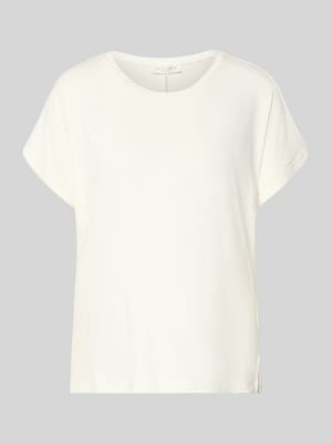 T-Shirt aus Viskose-Mix mit Rundhalsausschnitt Shop The Look MANNEQUINE