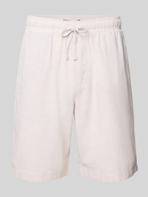 Shorts aus Leinen-Baumwoll-Mix mit Gesäßtasche Shop The Look MANNEQUINE
