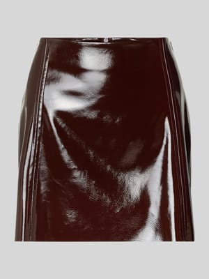 Spódnica mini z imitacji skóry ze szwami działowymi Shop The Look MANNEQUINE