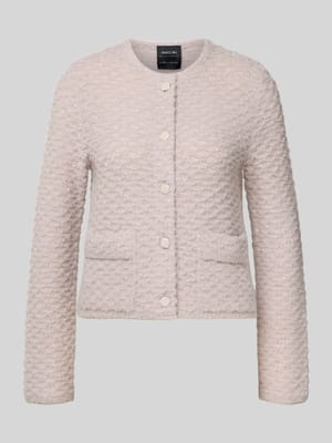 Cardigan mit Rundhalsausschnitt und aufgesetzten Taschen Shop The Look MANNEQUINE
