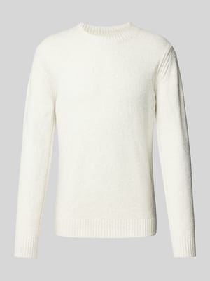 Gebreide pullover met ronde hals, model 'ZAC' Shop The Look MANNEQUINE