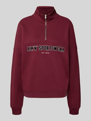 Sweatshirt mit Label-Stitching Modell 'Varsity' Shop The Look MANNEQUINE