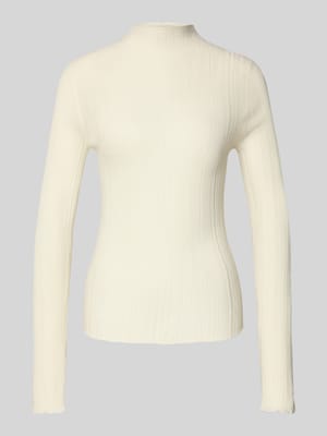 Sweter z dzianiny z wełny z fakturowanym wzorem model ‘JOSE’ Shop The Look MANNEQUINE