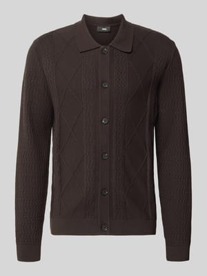 Strickjacke mit Strukturmuster Modell 'YARO' Shop The Look MANNEQUINE