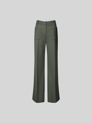 Straight Fit Bundfaltenhose mit Woll-Anteil Shop The Look MANNEQUINE